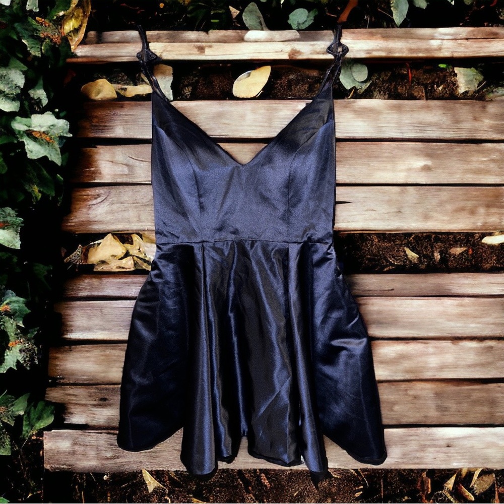 NWT Navy A-Line minimalist Formal Cocktail Party dress w/ POCKETS!! Size16